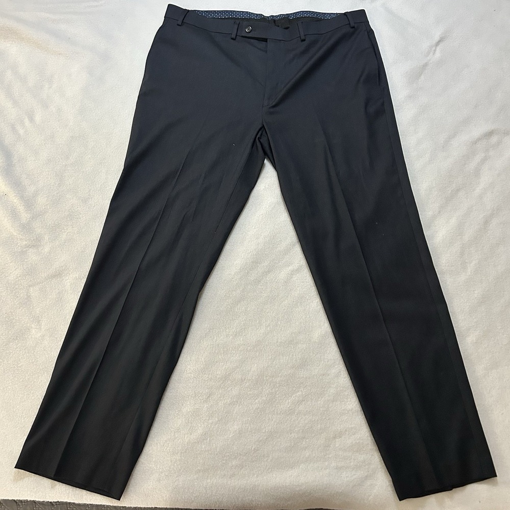 Lauren Ralph Lauren Dress Stretch Pants Mens 40X32 Navy Blue Flat Front Comfort